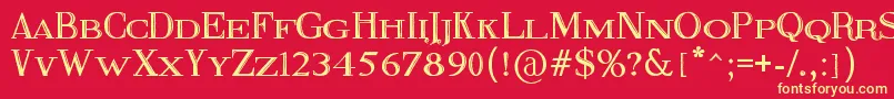 FineBlackboard Font – Yellow Fonts on Red Background