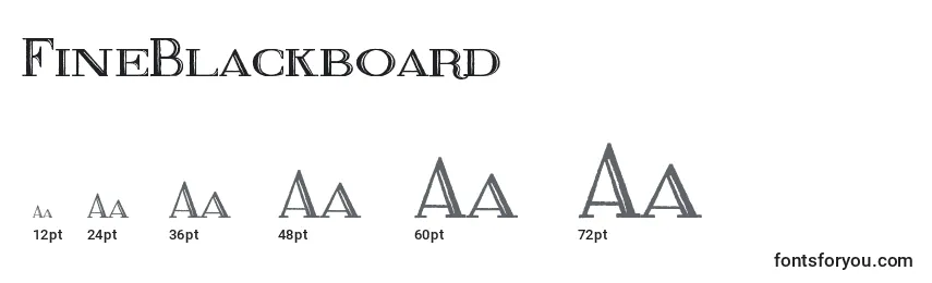 FineBlackboard Font Sizes