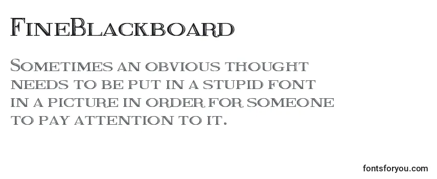 Überblick über die Schriftart FineBlackboard