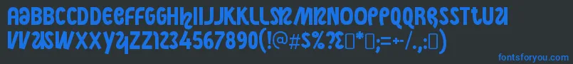 Шрифт NightcourtRegular – синие шрифты на чёрном фоне