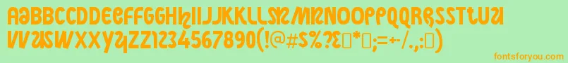 NightcourtRegular Font – Orange Fonts on Green Background