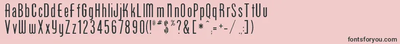 Sunshoe Font – Black Fonts on Pink Background