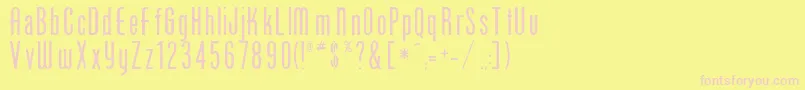 Sunshoe Font – Pink Fonts on Yellow Background