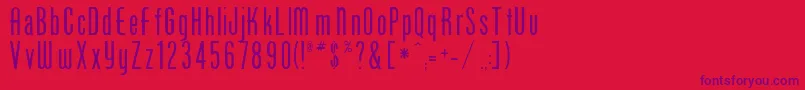 Sunshoe Font – Purple Fonts on Red Background