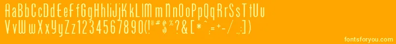 Sunshoe Font – Yellow Fonts on Orange Background