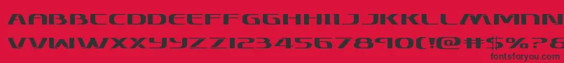 Skymarshalexpand Font – Black Fonts on Red Background