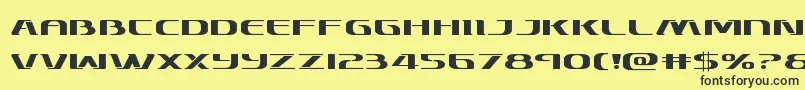 Skymarshalexpand Font – Black Fonts on Yellow Background