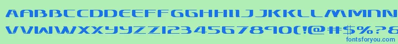 Skymarshalexpand Font – Blue Fonts on Green Background