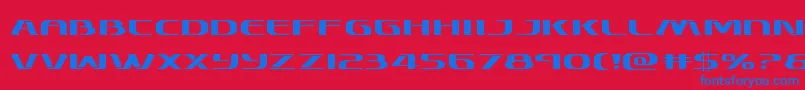 Skymarshalexpand Font – Blue Fonts on Red Background