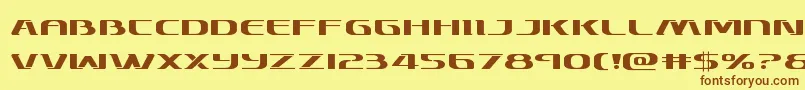 Skymarshalexpand Font – Brown Fonts on Yellow Background