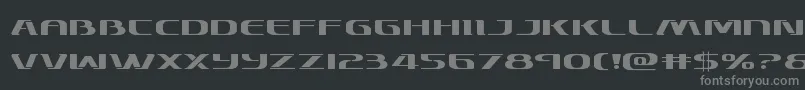 フォントSkymarshalexpand – 黒い背景に灰色の文字