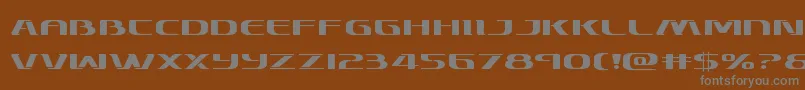 フォントSkymarshalexpand – 茶色の背景に灰色の文字