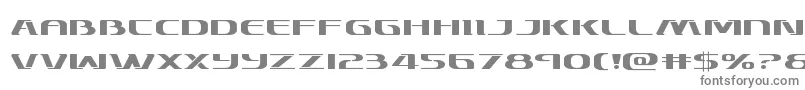 フォントSkymarshalexpand – 白い背景に灰色の文字