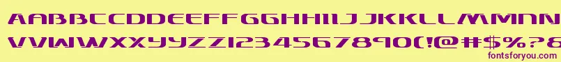 Skymarshalexpand Font – Purple Fonts on Yellow Background