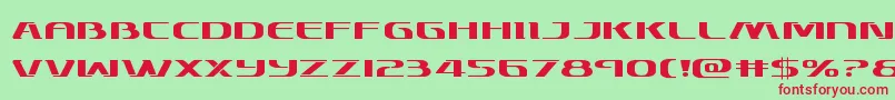 Skymarshalexpand Font – Red Fonts on Green Background