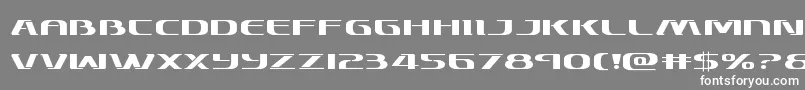 フォントSkymarshalexpand – 灰色の背景に白い文字