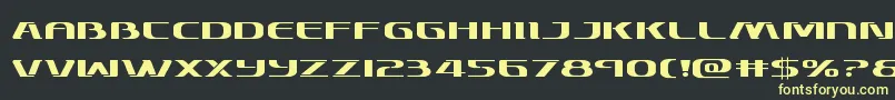 フォントSkymarshalexpand – 黒い背景に黄色の文字