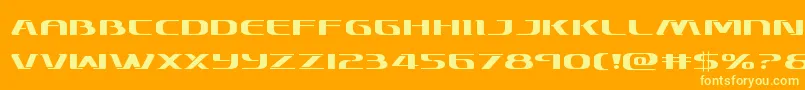 フォントSkymarshalexpand – オレンジの背景に黄色の文字