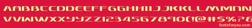 Skymarshalexpand Font – Yellow Fonts on Red Background