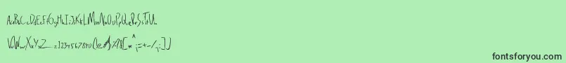 フォントDelinquence – 緑の背景に黒い文字