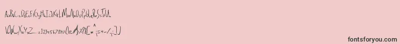 フォントDelinquence – ピンクの背景に黒い文字