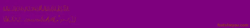 Czcionka Delinquence – brązowe czcionki na fioletowym tle