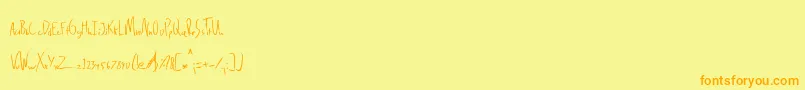 Czcionka Delinquence – pomarańczowe czcionki na żółtym tle