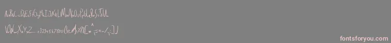 フォントDelinquence – 灰色の背景にピンクのフォント