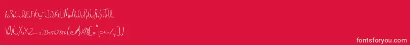 Czcionka Delinquence – różowe czcionki na czerwonym tle