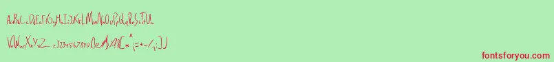 Czcionka Delinquence – czerwone czcionki na zielonym tle