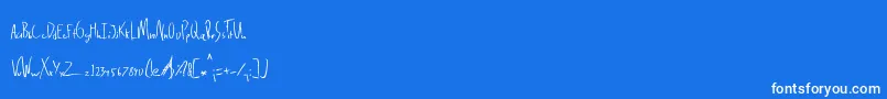 Fonte Delinquence – fontes brancas em um fundo azul