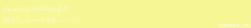 Шрифт Delinquence – белые шрифты на жёлтом фоне