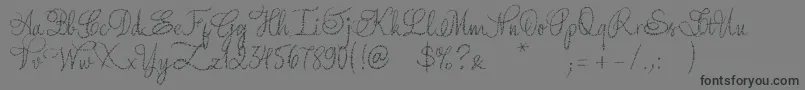 YoreScript Font – Black Fonts on Gray Background