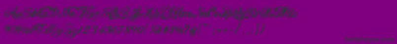 HawaiiKillerV1.2-Schriftart – Schwarze Schriften auf violettem Hintergrund