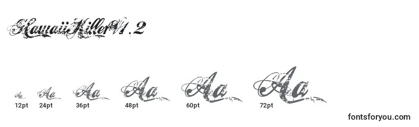 Größen der Schriftart HawaiiKillerV1.2 (69854)