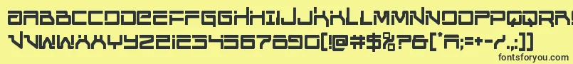 Unitedplanetscond Font – Black Fonts on Yellow Background