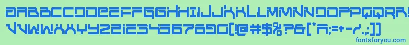 Unitedplanetscond Font – Blue Fonts on Green Background