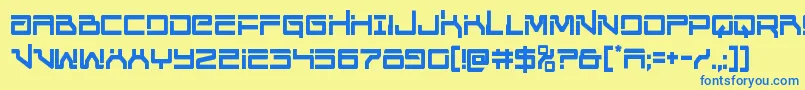 Unitedplanetscond Font – Blue Fonts on Yellow Background