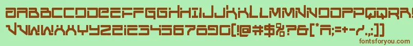 Unitedplanetscond Font – Brown Fonts on Green Background