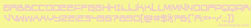 Unitedplanetscond Font – Pink Fonts on Yellow Background