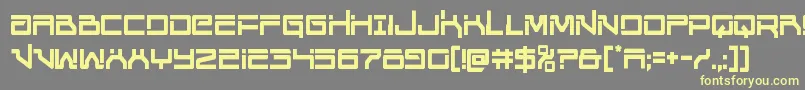 Unitedplanetscond Font – Yellow Fonts on Gray Background