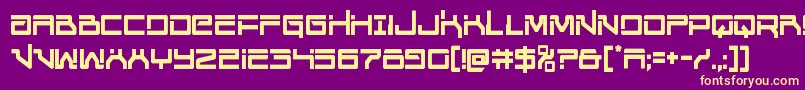 Unitedplanetscond Font – Yellow Fonts on Purple Background