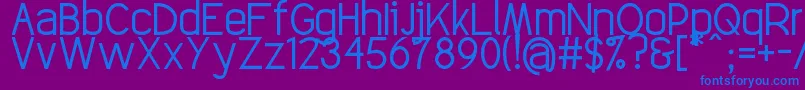 Elegantech Font – Blue Fonts on Purple Background
