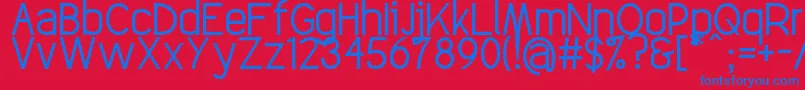 Elegantech Font – Blue Fonts on Red Background