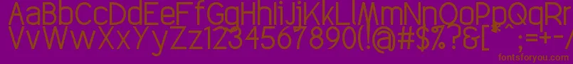 Elegantech Font – Brown Fonts on Purple Background