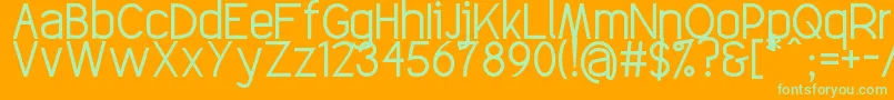 Czcionka Elegantech – zielone czcionki na pomarańczowym tle