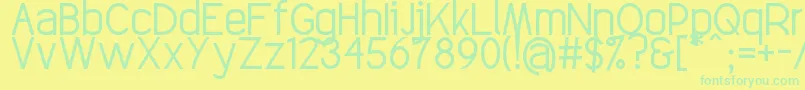 Elegantech Font – Green Fonts on Yellow Background