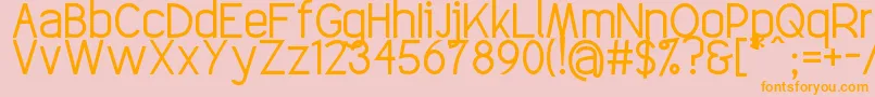 Elegantech Font – Orange Fonts on Pink Background