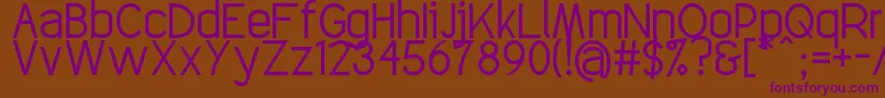 Шрифт Elegantech – фиолетовые шрифты на коричневом фоне