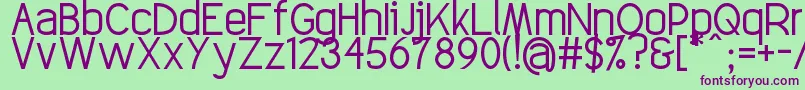 Шрифт Elegantech – фиолетовые шрифты на зелёном фоне